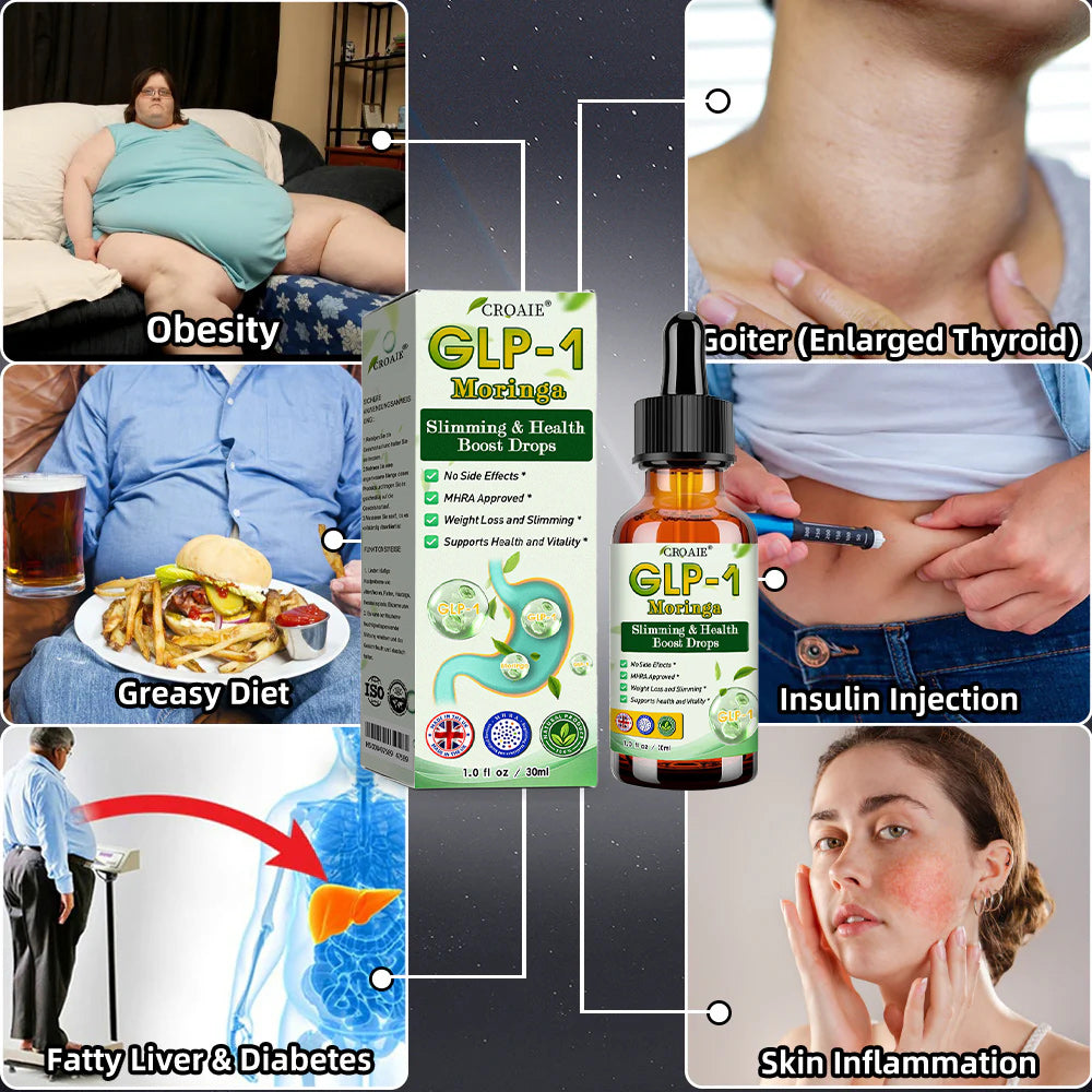 Croaie® GLP-1 Slimming & Health Boost Drops( Food-grade fat burner – Developed by The Obesity Society)